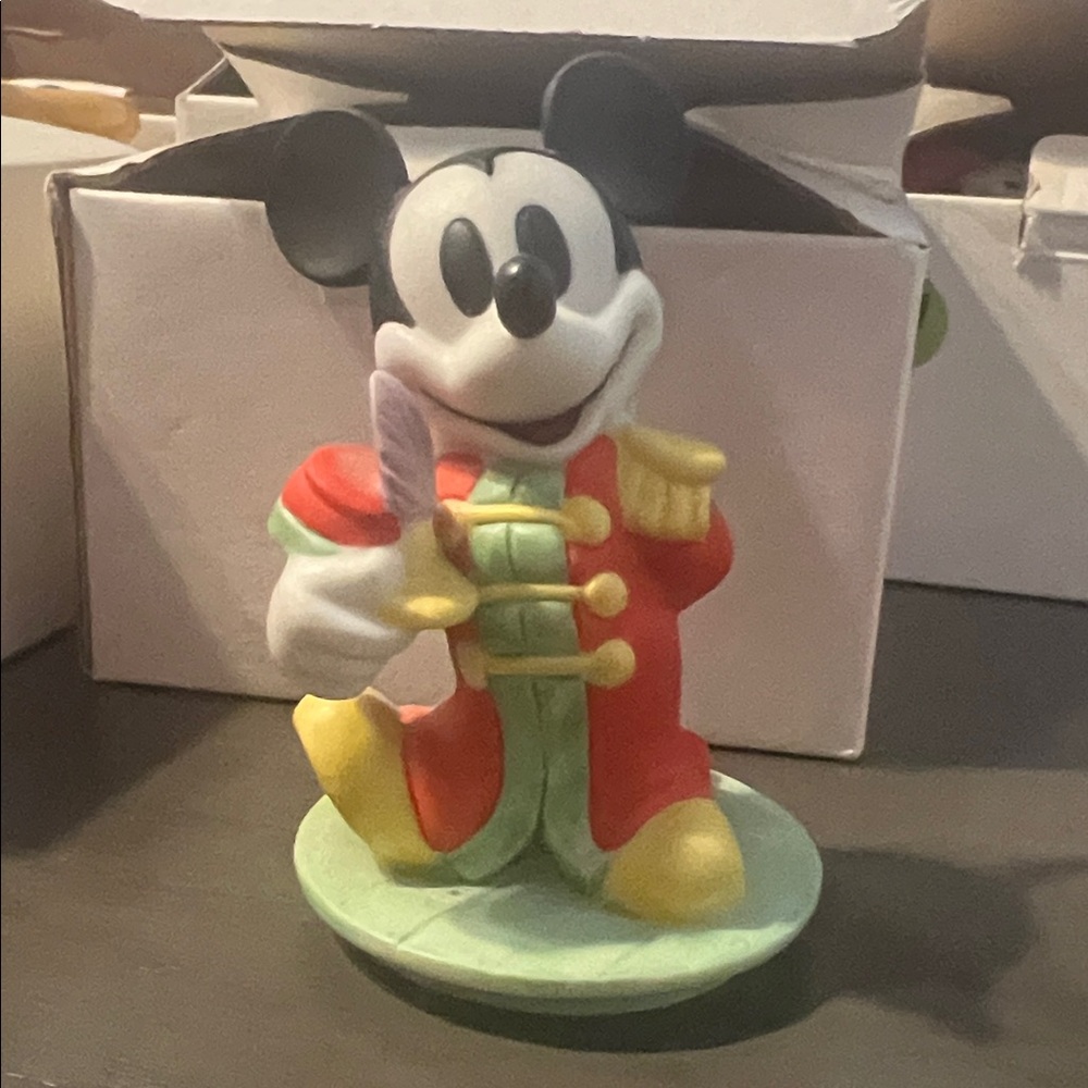 Disney Mickey Mouse Holiday Figurine - Red and Green